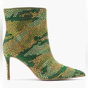 NEW Kurt Geiger Green Belgravia Crystal Embellished Bootie Size EU 42 US 11